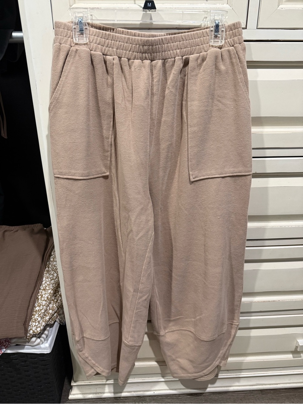 Relaxed Pocket Knit Jogger Pants - Taupe
